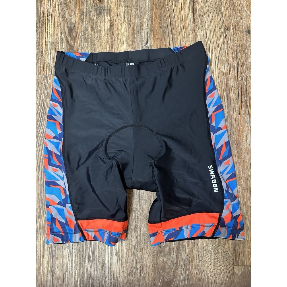 Nooyme Cycling Shorts Men's Size XL Padded Reflective Logo Mid Thigh